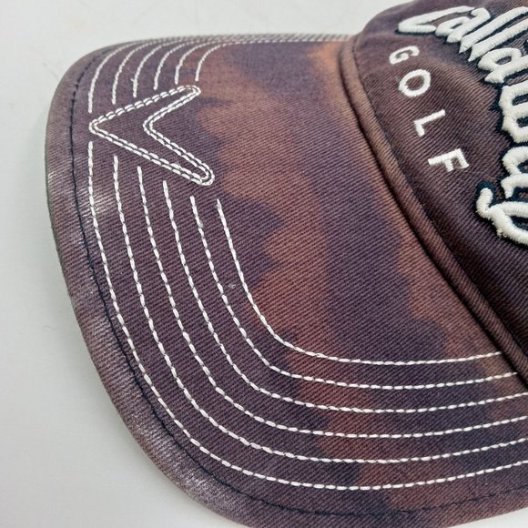 Callaway Golf Visor Hat Cap Well Worn Adjustable Discolored Blue Sun Golfer - Picture 2 of 9